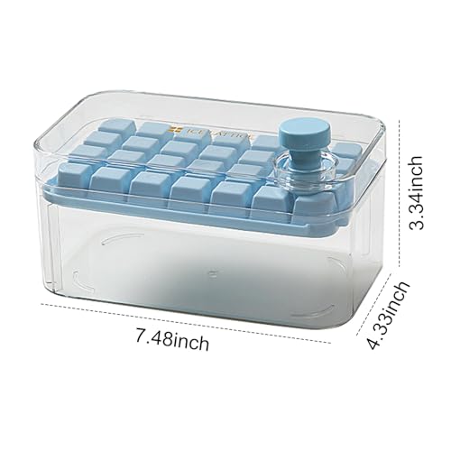 Bandeja para hacer hielo con contenedor, silicona, 30+ cubos miniatura 2