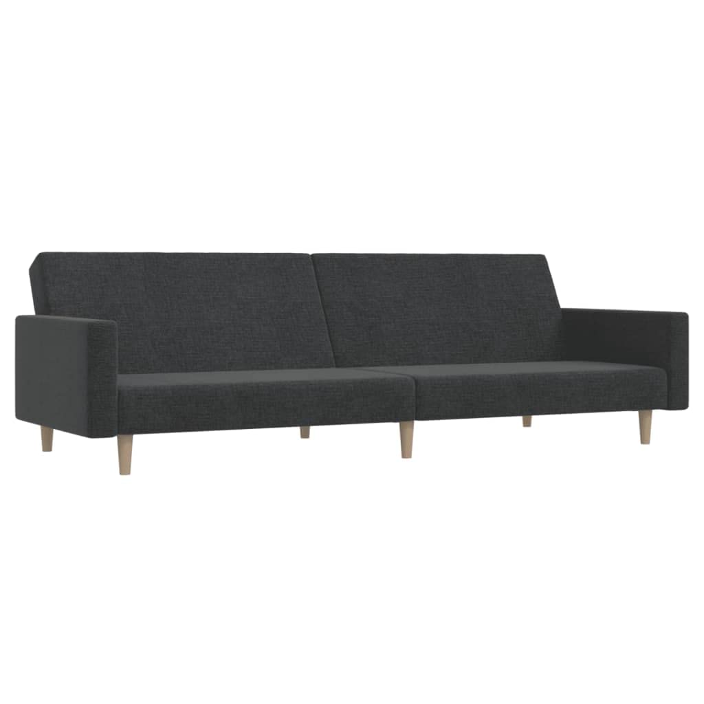 Sofá Cama de 2 plazas Tela Gris Oscuro,Mobiliario,Sofás,29kg-375728