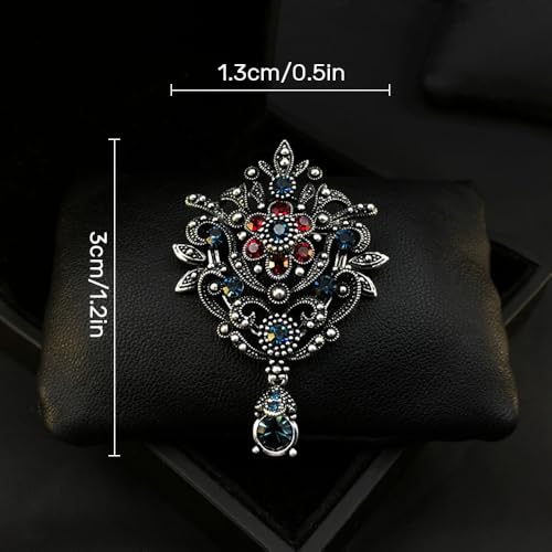 Image of Dainty Brooch Pin for Women, Rhinestone Scarf Shawl Costume Brooches and Pins Flower Boutonniere Hat Bag Suit Dress Accessories Pearl Brooches Lapel Pins