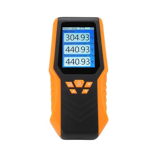 Jiawu Radon Detector, Battery Operated Portable Digital Radon Detector, Compact Lightweight Meter with Rechargeable Battery for Home School Office Basement