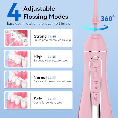 Water Flosser for Teeth Cleaning Cordless Portable Dental Pick - image 2