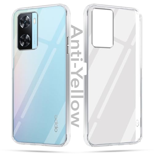 Image of Jkobi Lifetime Anti-Yellow Clear Back Cover Case for Oppo A77 4G | Oppo A77s (Sleek Hard Crystal | Shockproof and Camera Protection)