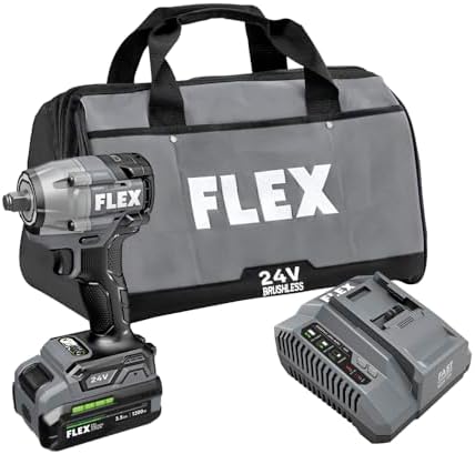 FLEX 24V Brushless Cordless 1/2-Inch 450 Ft-Lbs Torque Compact Im...