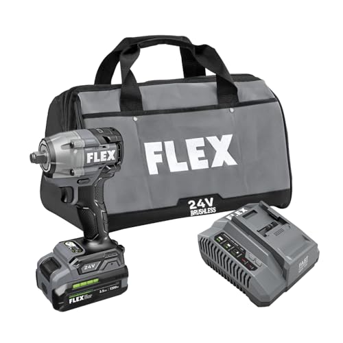FLEX 24V Brushless Cordless 1/2-Inch 450 Ft-Lbs Torque Compact Im...