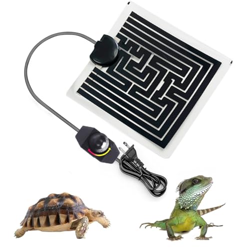 パネルヒーター 爬虫類 ヒーター マット 保温 5W 15*14cm 暖突 0-55℃温度制御付き 小動物 爬虫類用シートヒーター 両生類 ウミガメ ヤドカリ ハムスター ヒョウ トカゲ 蛙 適温 日本の標準プラグ