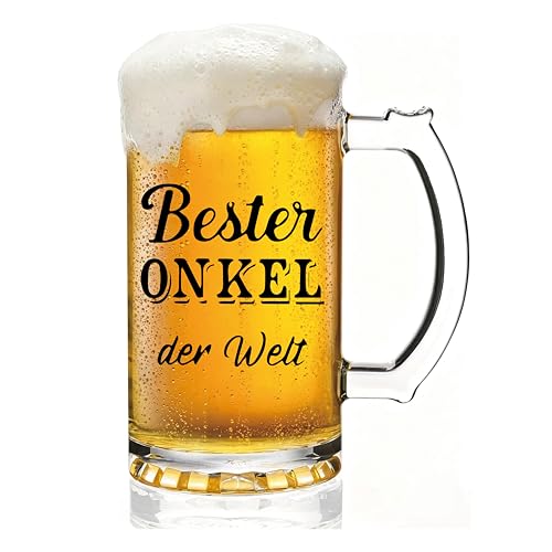 Verdaxis Onkel Bierglas Geschenk Bierkrug Geburtstag Geschenk für Bester Onkel 450ml