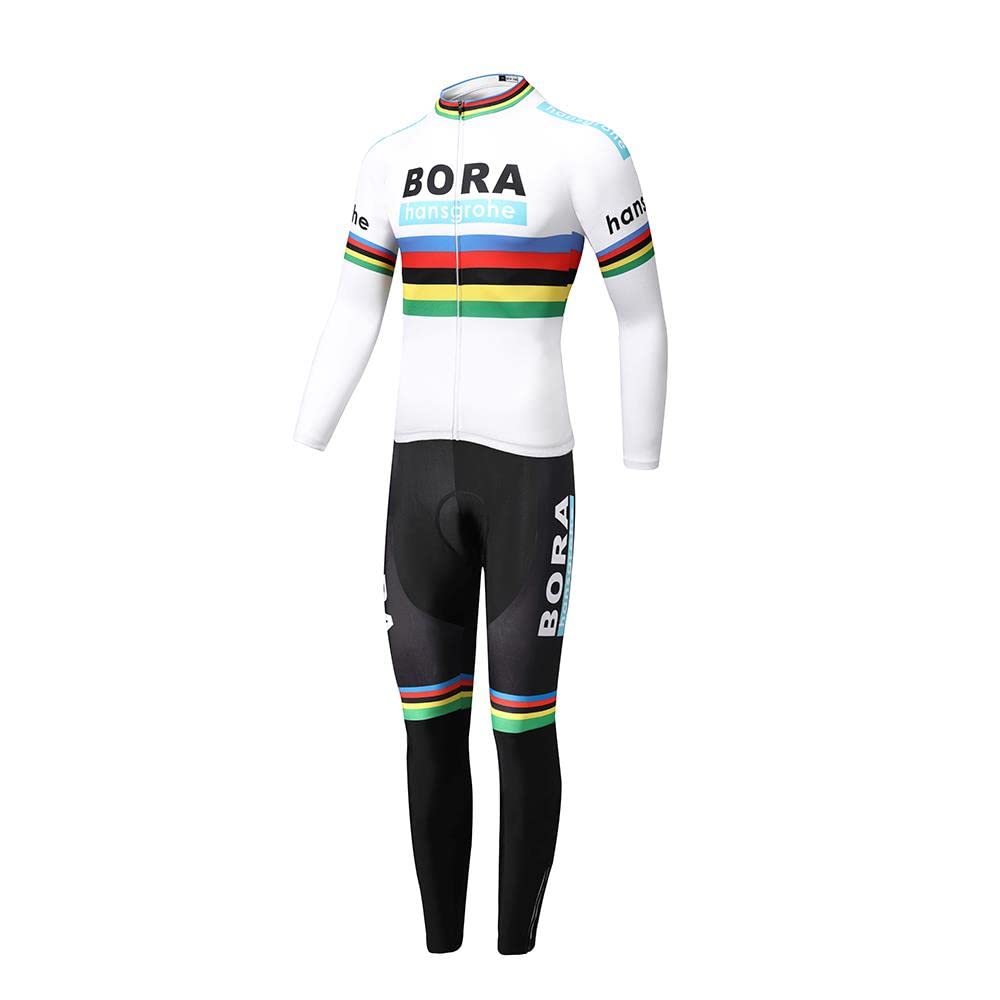 Moxilyn Moxilyn Herren-Radtrikot Langarm-Anzug MTB-Fahrrad-Kleidungsset Fahrrad-Shirts + 20D-Gel-Pad für Ourdoor