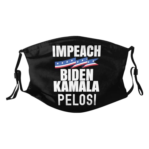 Impeach Biden Kamala Harris Pelosi Adult Dust Mask Adjustable Dust Face with 2 Filter5046