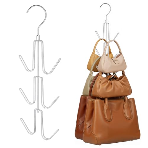 ZEDODIER 2 Pack Purse Organizer for Closet, Heavy-Duty Hanging Purse Hanger Closet Holds Up to...