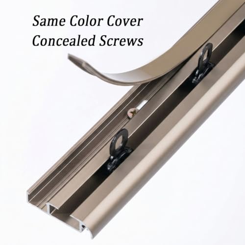Riel de cortina de aluminio negro de 2.9m guía corredera de techo 7
