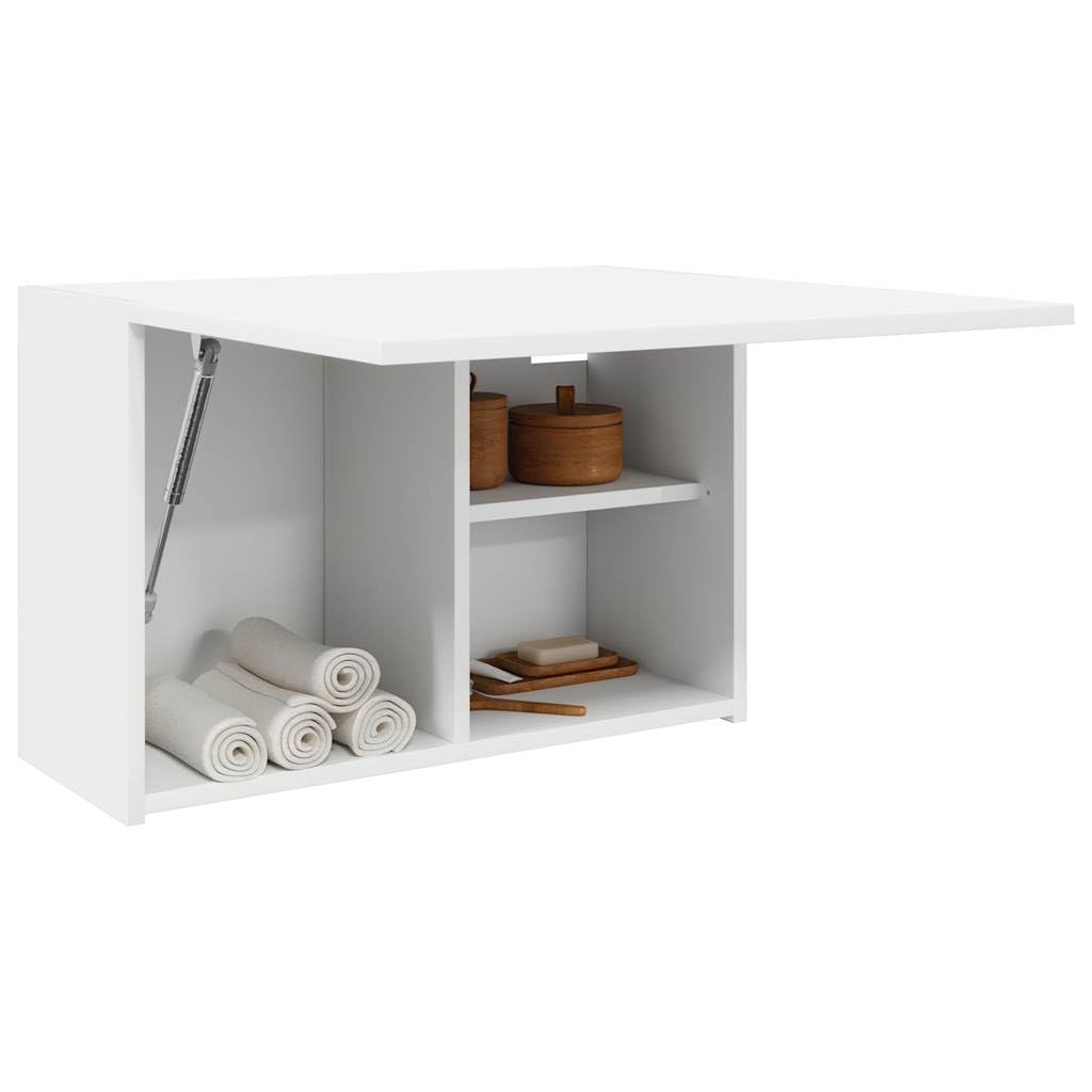 Gecheer Bad-Wandschrank Hängeschrank Badschrank Küchenschrank Medizinschrank Badmöbel Weiß 60x25x40 cm Holzwerkstoff