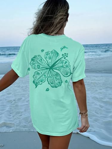 Oversized Graphic Tshirts for Women Teens Y2K Flower Short Sleeve Baggy Shirts Summer Aesthetic Beachy Coastal Tops3