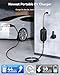 Ecogenix Level 1/2 EV Charger, 2025 Upgraded 16A Electric Car Mobile Charger | Adjustable Current | 110V-240V | NEMA 5-15 & NEMA 6-20 Plug | 21ft Cable| Home Portable Charger for All SAE J1772