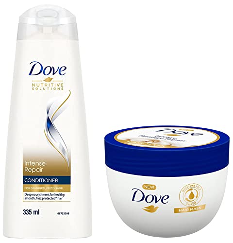 Image of Dove Intense Damage Repair Hair Mask for Dry & Rough Hair, 300ml & Dove Intense Repair Conditioner 335 ml