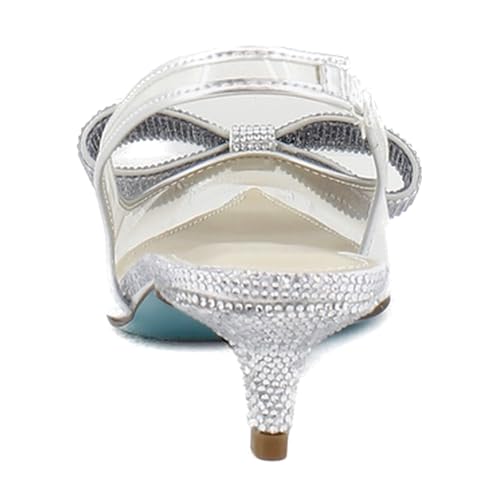 Betsey Johnson Alli Women's Heels Silver Size 10 M4