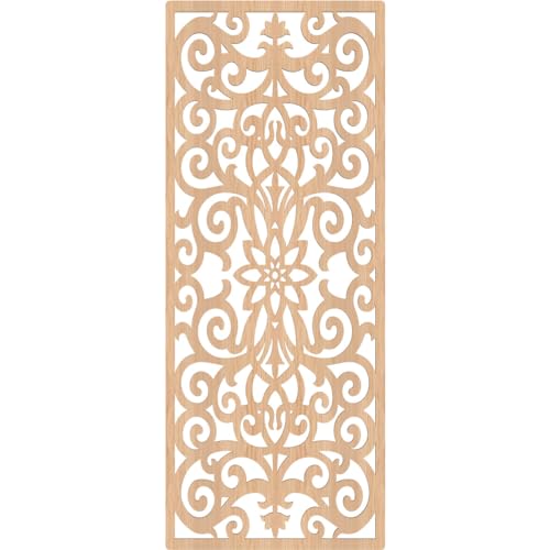 Image of 19 3 /8 inchW x 49 3 /8 inchH x 1 /4 inchT Buel Decorative Fretwork Wood Wall Panels, Hickory