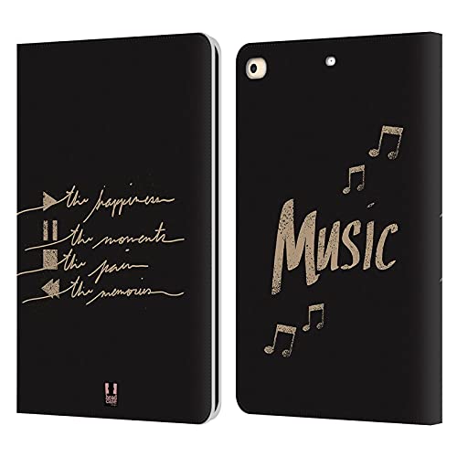 Étui portefeuille cuir iPad 9.7 anti rayure motif musique