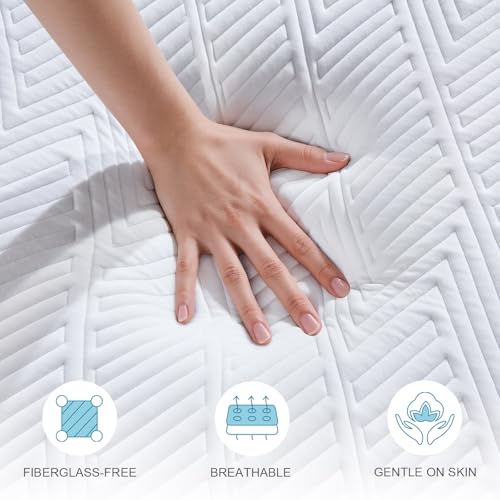 6-inch Gel-Infused Ultra-Comfort Supportive and Medium Firmness Memory Foam Mattress, Black Twin Mattress image 7