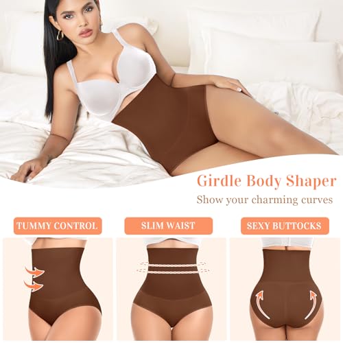 Image of Werena Tummy Control Shapewear for Women High Waisted Body Shaper Panties Slimming Girdle Shaping Briefs