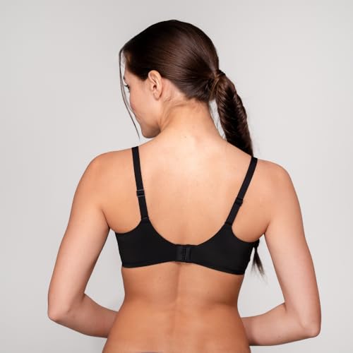 Image of Floatley Cozy Adjustable Scoop Neck Plunge Convertible Bra Comfort Wirefree Seamless Bra with Embedded Pad for Women