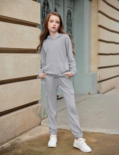 Image of Arshiner 2 Pieces Girls Outfits Fall Sweatsuits Sweatshirts and Sweatpants