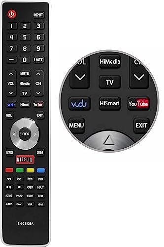 EN-33926A Remote Control Compatible with Hisense EN-33926A for Hisense Smart TV 32K20DW 32K20W 40K366WN 50K610GWN 55K610GWN 40H5 XV5849 32H5B 40H5B 48H5 50H5B 50H5G 50H5GB