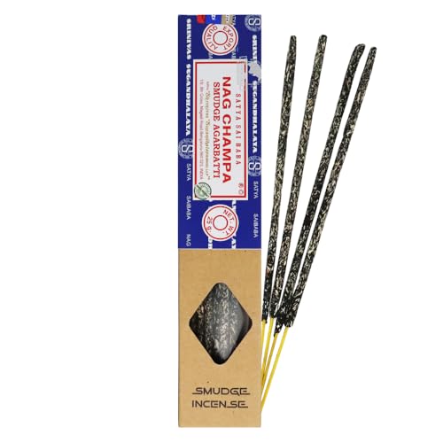 Satya - Natürliche Räucherstäbchen Smudge Mit Nag Champa - 10 Räucherstäbchen - Lange Brenndauer - 25 g