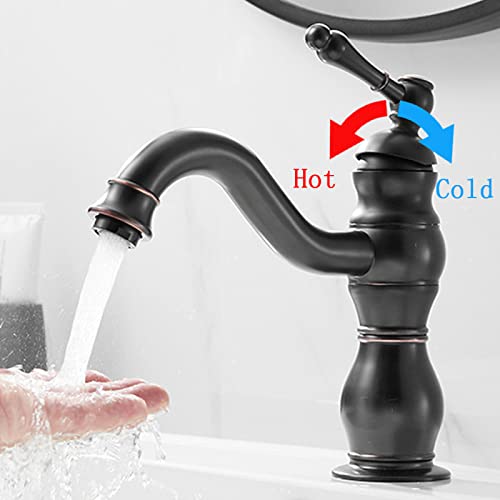 Grifo de baño vintage de alta gama con acabado cromo espejo y rotación total LWX 8