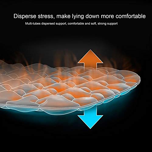 Tapete para dormir com ar, tapete para mochila, tapete inflável leve para viagem de piquenique (azul