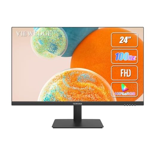 Viewedge 24 Inch Monitor - FHD 1080p 100Hz (Supports 75hz) Computer Monitor 24 inch with Bluelight Filter HDMI VGA Ports, 100x100 mm Wall Mountable