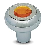 GG Grand General 95370 Amber Screw-in Chrome Plated Aluminum Tractor Knob w Jewel