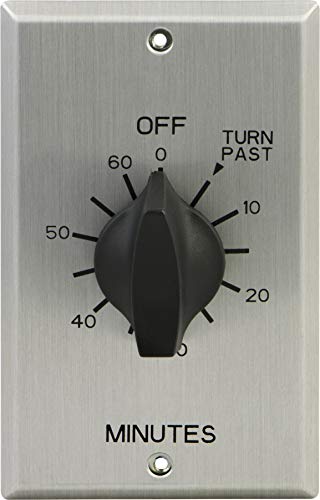 GE In-Wall Mechanical Countdown Timer Switch, Spring Wound, Up to 60 Minutes, No Neutral Wire Needed, Ideal for Lights, Exhaust Fans, and Heaters, LED 15305