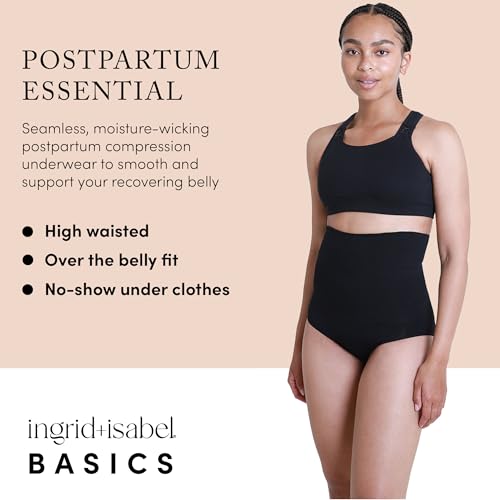 Image of Ingrid & Isabel Basics - Postpartum Compression Underwear for Recovery | Seamless postpartum compression underwear with gentle belly support, stretch comfort & smooth shaping for daily recovery.