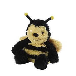 Warmies JUN-BEE-1 Heatable Plush Toy, Black & Yellow