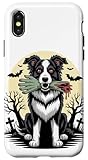 Photo Gallery halloween luna mano zombie border collie custodia per iphone x/xs Photo Gallery halloween luna mano zombie border collie custodia per iphone x/xs