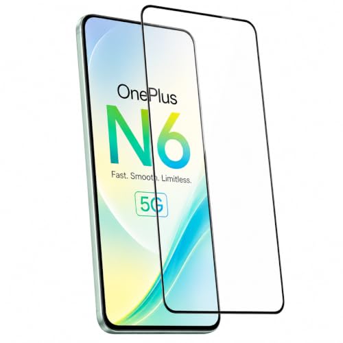 Image of Military-Grade Tempered Glass Screen Protector Compatible with OnePlus N6 / OnePlus N6 5G with Edge to Edge Coverage and Easy Self-Installation kit