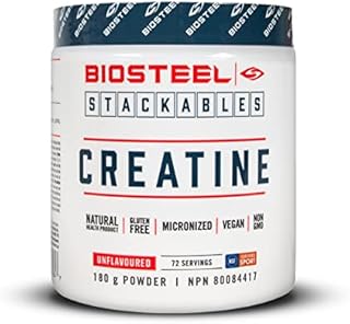 BioSteel Stackables Creatine Monohydrate Powder, Gluten Free and Non-GMO Formula, Unflavoured, 72 Servings