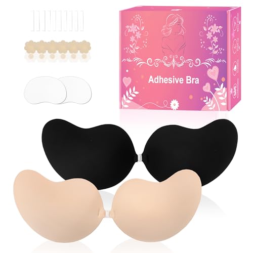 Image of Sticky Bra Push Up Lift Invisible Adhesive Bra Strapless Backless for Women