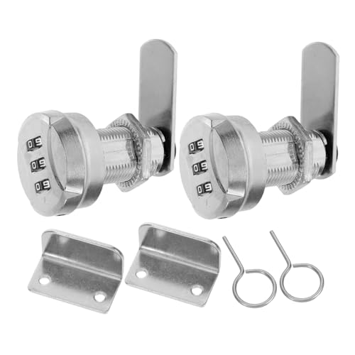 WOONEKY Lot De 2 Serrures De Sécurité Pour Armoires Tiroirs Portes D Armoires Serrures À Code Serrures De Commode