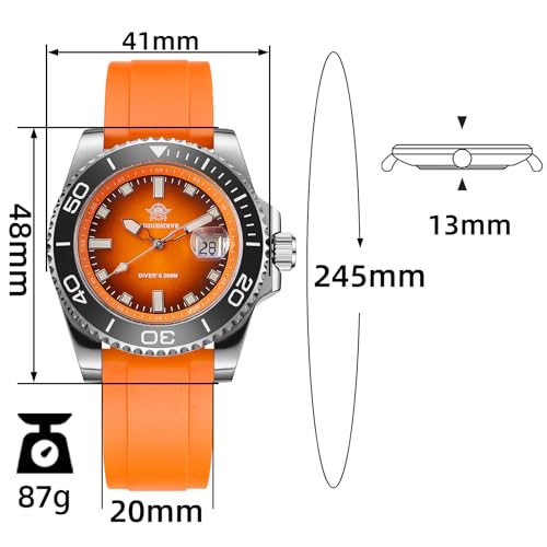 Image of ADDIESDIVE 41MM Men's Quartz Watch Stainless Steel Bracelet Dive Watch