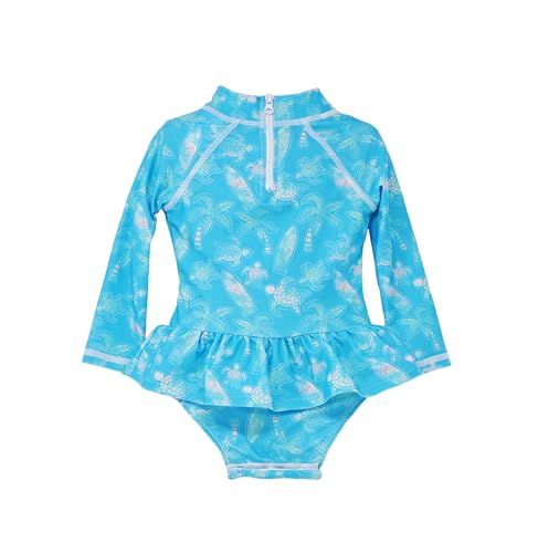 Image of Flap Happy Baby Girls' UPF 50+ Alissa Infant Ruffle Rash Guard Swimsuit