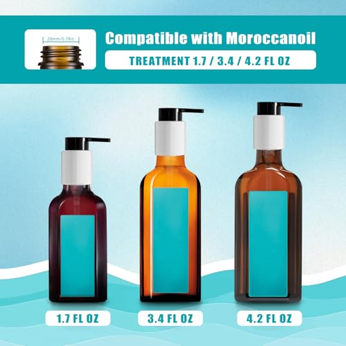 2PCS Dispenser Pump Replacement Compatible with MOROCCANOIL Treatment 1.7/3.4/4.2 Fl Oz, Plastic Pumps Head with Lock Clip for Hair Oil Bottle (Bottle Not Included)2