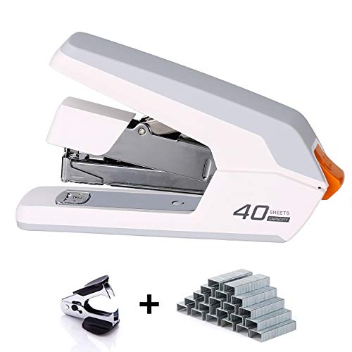 Leven Effortless Desktop Stapler, 40-50 Sheet Capacity, One Finger Touch Stapling, Easy to