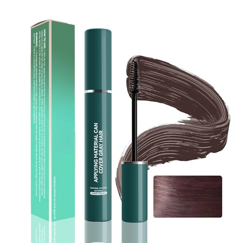 2-in-1 Waterproof Root Touch Up Stick - Long-Lasting Hair Color Stick for Grey Hair Cover Up, Beard and Sideburns Temporary Dye, Quick Easy Application, Natural Blend, Smudge-Proof Coverage (Coffee)