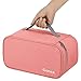 Gonex Travel Underwear Organizer,Large Compartment Bra Travel Organizer Bag Ultralight Bra Packing Cube for Underwear Bras Cosmetics Accessories Coral