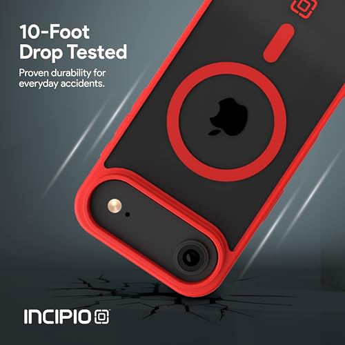 Incipio - Velocity iPhone 17 Air, Magsafe Compatible Phone Case, 10ft-12ft Drop Tested, Ultra Durable & Shock Absorbing, Scratch Resistant & Slim Profile (Red/Clear) by Incipio - Image 2