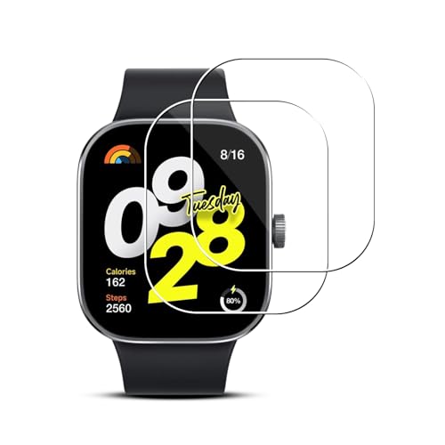 Eguoer Redmi Watch 4 �K���X�t�B�����y2���Z�b�g- ���Y���Ɏq�f�ށz�Ή� Xiaomi Redmi Watch 4 �t�B���� �����K���X �t���ی� ���d�x ��U�h�~ �w��h�~ �����x �����ߗ� �r���v �\��t���ȒP