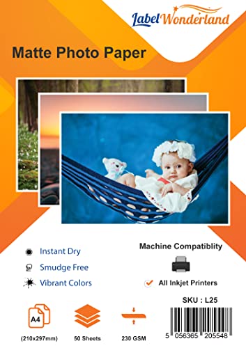 Papel Fotografico Epson Mate Marca LabelWonderland