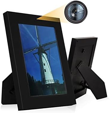 Jigayao Hidden Camera Photo Frame, HD 1080P Mini Picture Frame Camera Security Nanny Cam with Motion Detection, Indoor Portable Security Video Spy Cam for Home Office-No WiFi Needed No Audio