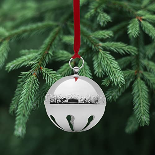 Wallace2022silverplatedsleighbellornament52ndeditionforchristmas  Urban Country Home Decor Wallace 2022 silver plated sleigh bell ornament 52nd edition for christmas  urban country home decor